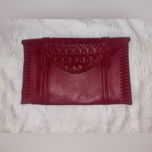 Reece Hudson Oversized Maroon Clutch Purse High Quality Designer Pieces